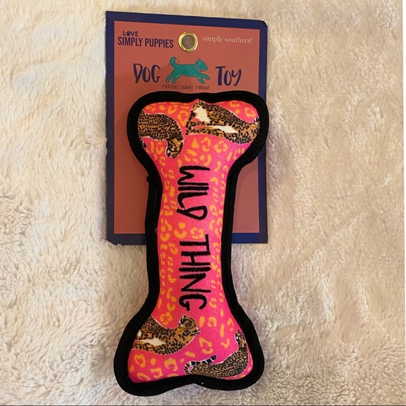 ✨🆕🐆🐾SIMPLY SOUTHERN WILD THING SQUEAKY DOG BONE TOY🐾🐆 - Picture 3 of 5